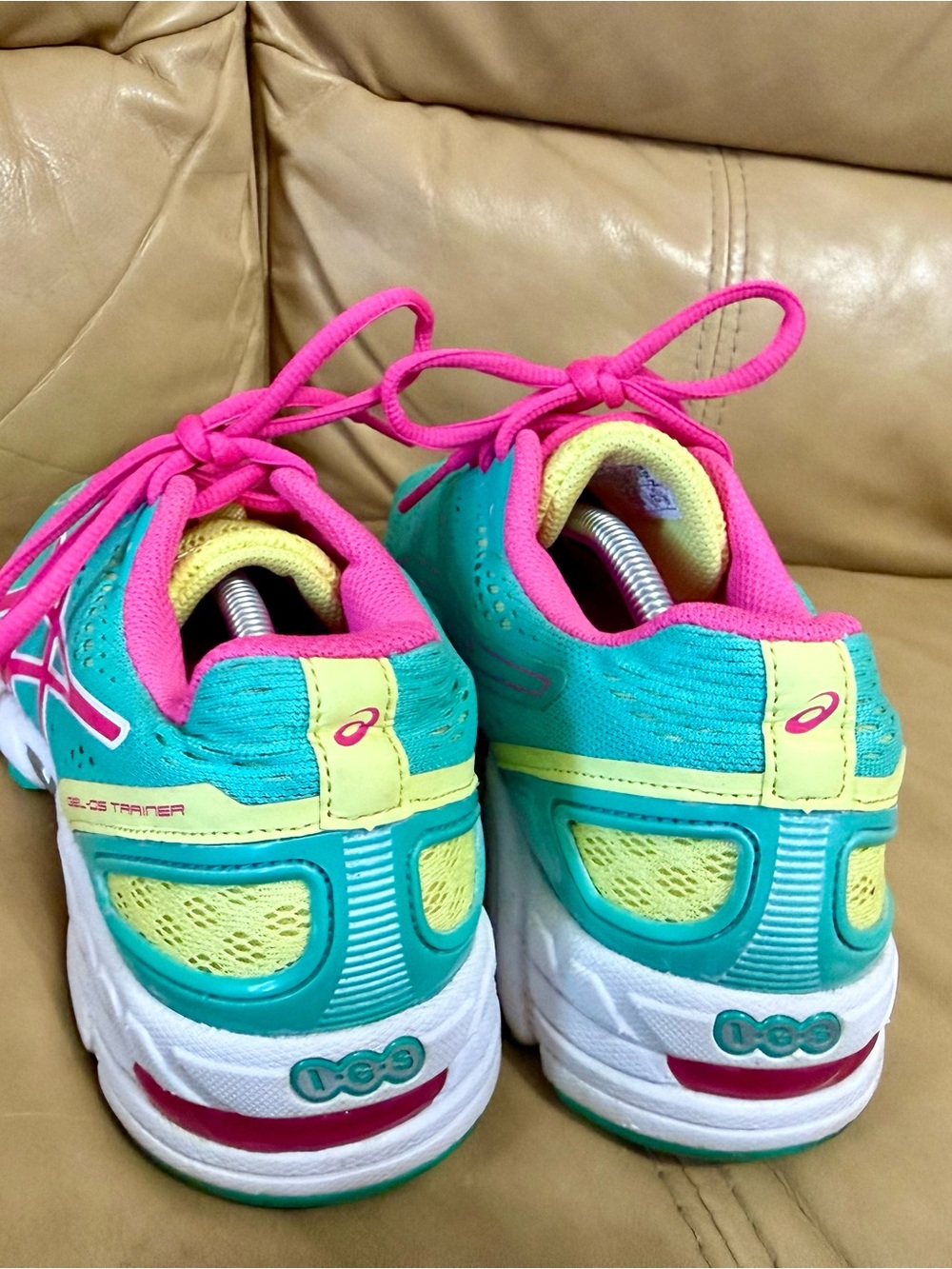 ASICS Gel-DS Trainer 19 Women's 8.5 Emerald Pink Lime Running Sneakers - Picture 4 of 12